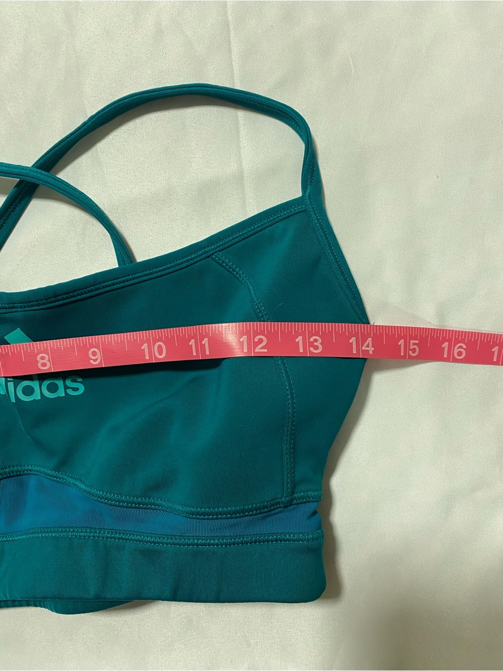 adidas Teal Green Cross-Back Sports Bra - Picture 5 of 5
